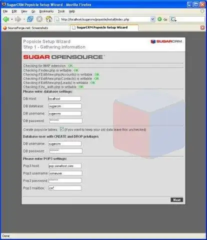 Unduh alat web atau aplikasi web Popsicle - add-on pop3 ke SugarCRM