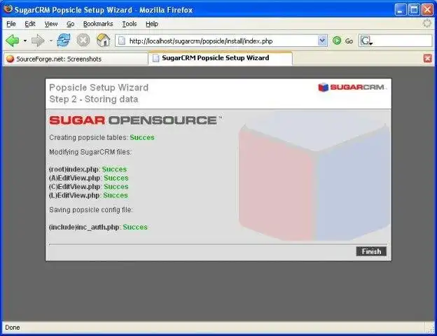 Завантажте веб-інструмент або веб-програму Popsicle - доповнення pop3 до SugarCRM