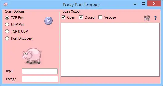 Download web tool or web app Porky Port Scanner