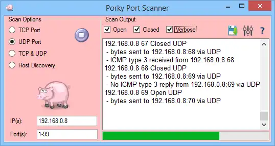 Download web tool or web app Porky Port Scanner