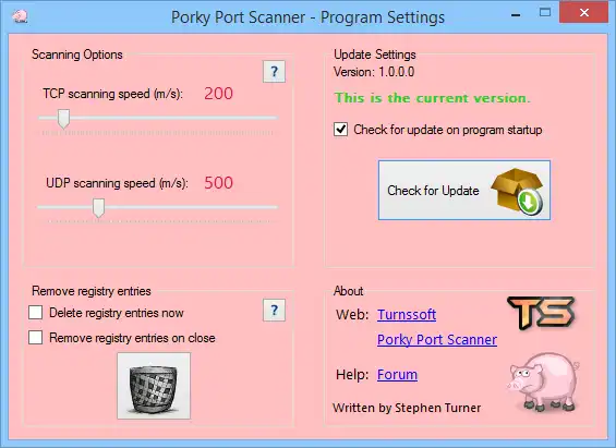 Download web tool or web app Porky Port Scanner