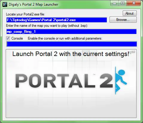 Download web tool or web app Portal 2 Map Launcher to run in Windows online over Linux online