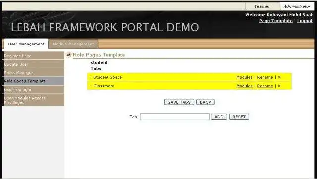 Download web tool or web app Portal based framework