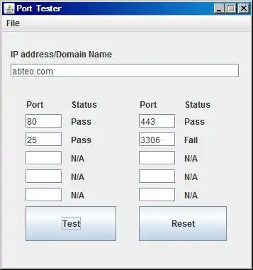 Download web tool or web app Port Test/ Firewall Tester