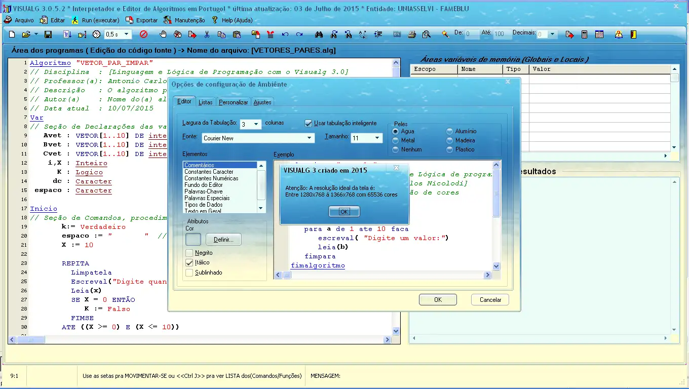 Descargar herramienta web o aplicación web Portugol visualg 3.0