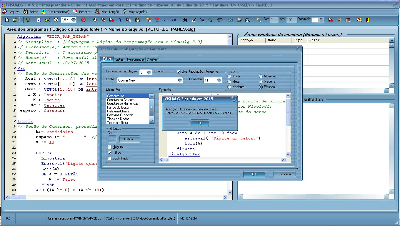 Descargar herramienta web o aplicación web Portugol visualg 3.0