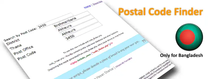 Download web tool or web app Postal Code Finder