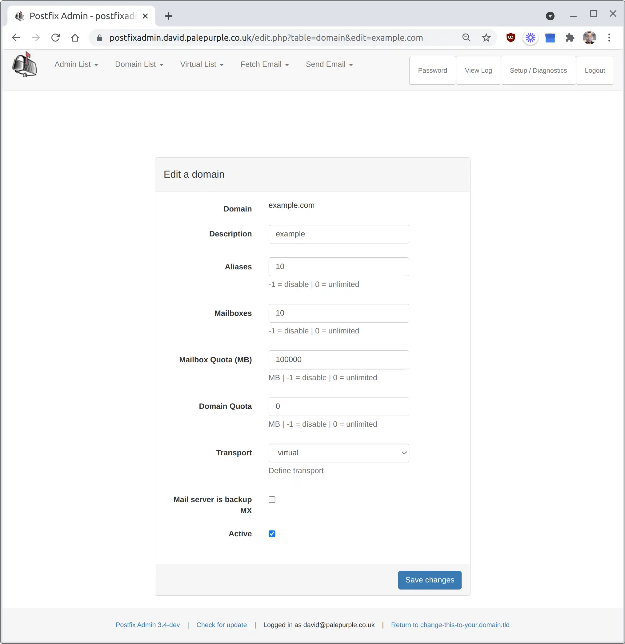 Download web tool or web app PostfixAdmin