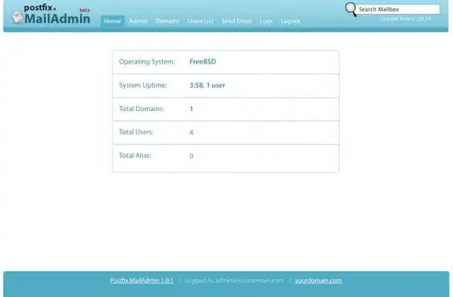 Download web tool or web app PostfixMailAdmin