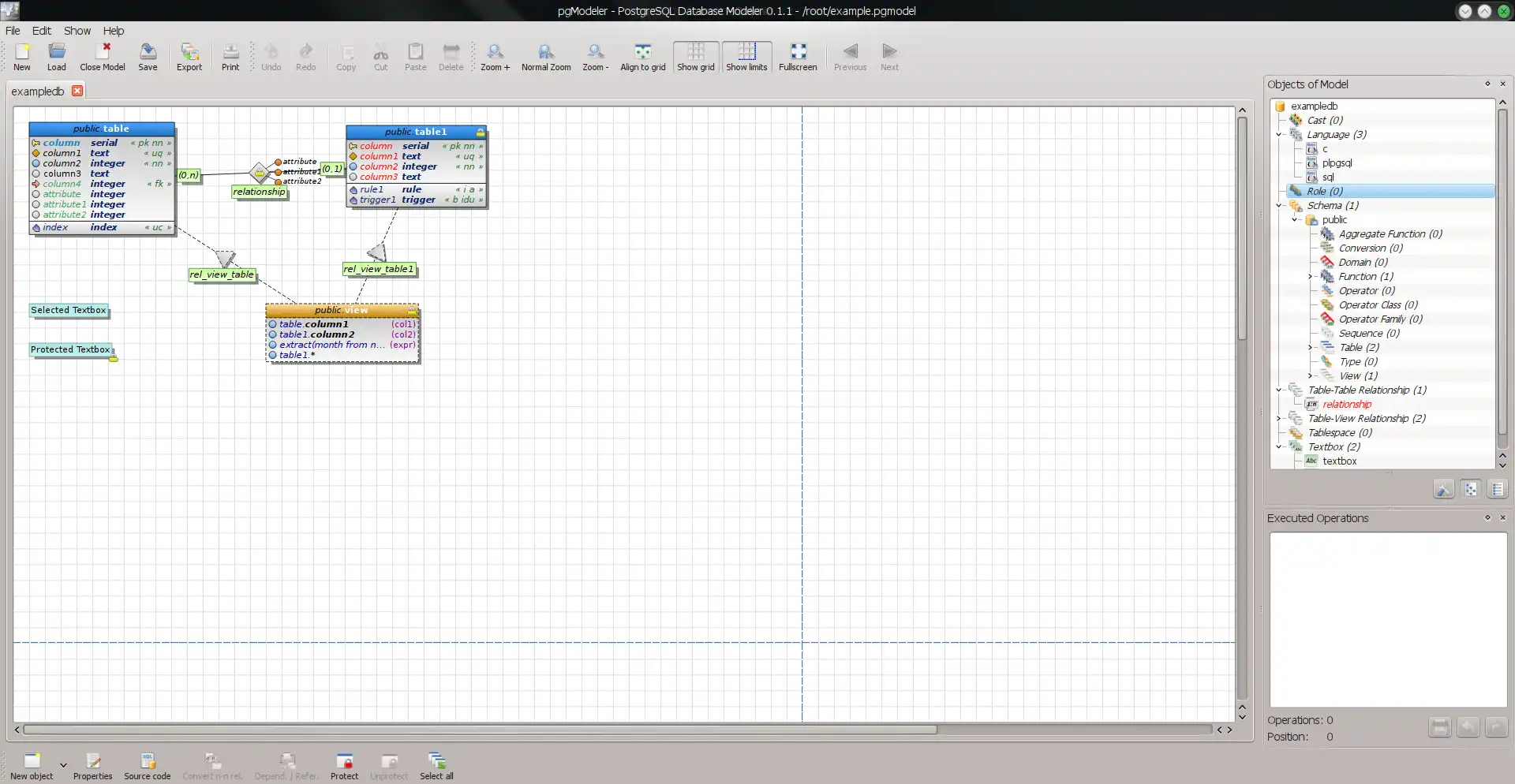 Mag-download ng web tool o web app na PostgreSQL Database Modeler