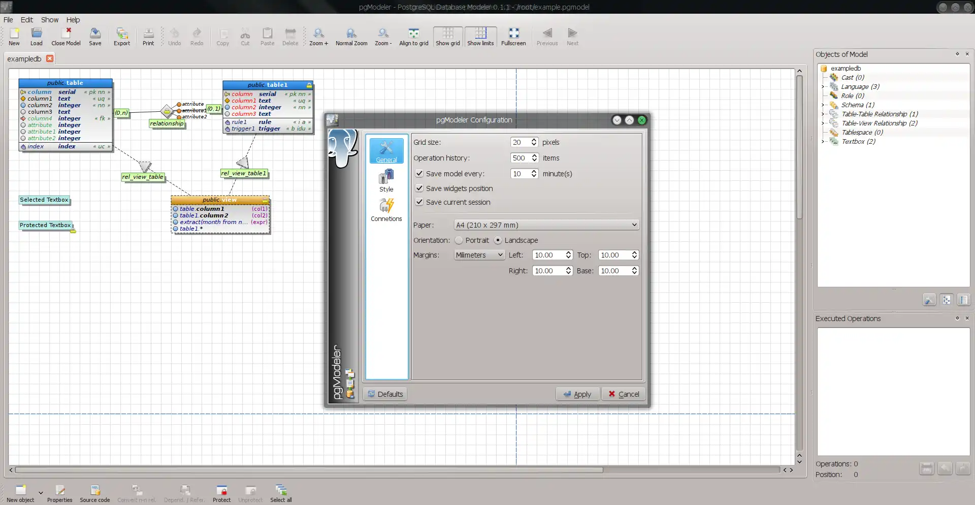 ดาวน์โหลดเครื่องมือเว็บหรือเว็บแอป PostgreSQL Database Modeler