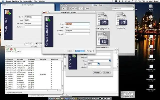 Download de webtool of webapp PostgreSQL Tools voor MacOS X