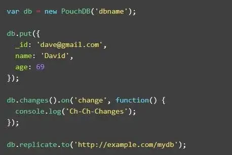 Download web tool or web app PouchDB