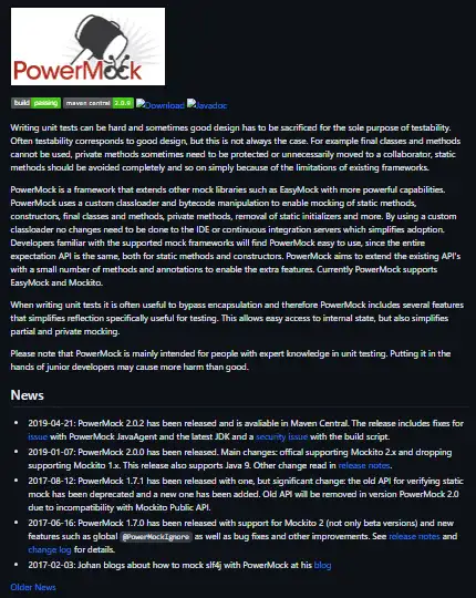 ابزار وب یا برنامه وب PowerMock را دانلود کنید