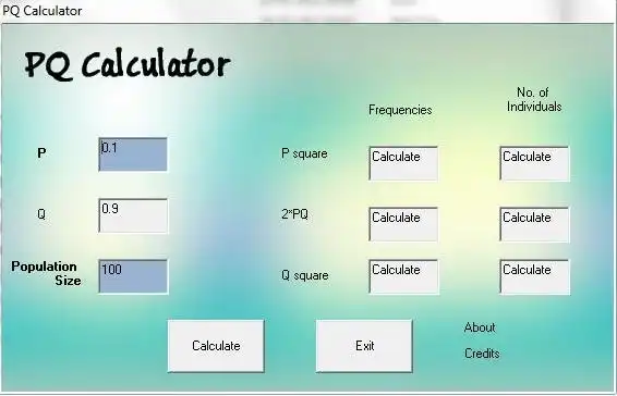 Download web tool or web app PQ Calculator