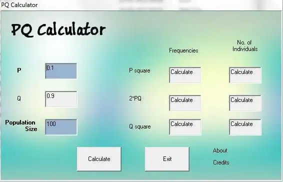 Muat turun alat web atau aplikasi web Kalkulator PQ untuk dijalankan dalam Windows dalam talian melalui Linux dalam talian