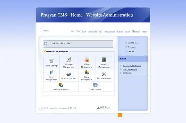 Download web tool or web app Pragyan CMS