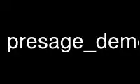 Run presage_demo_text in OnWorks free hosting provider over Ubuntu Online, Fedora Online, Windows online emulator or MAC OS online emulator