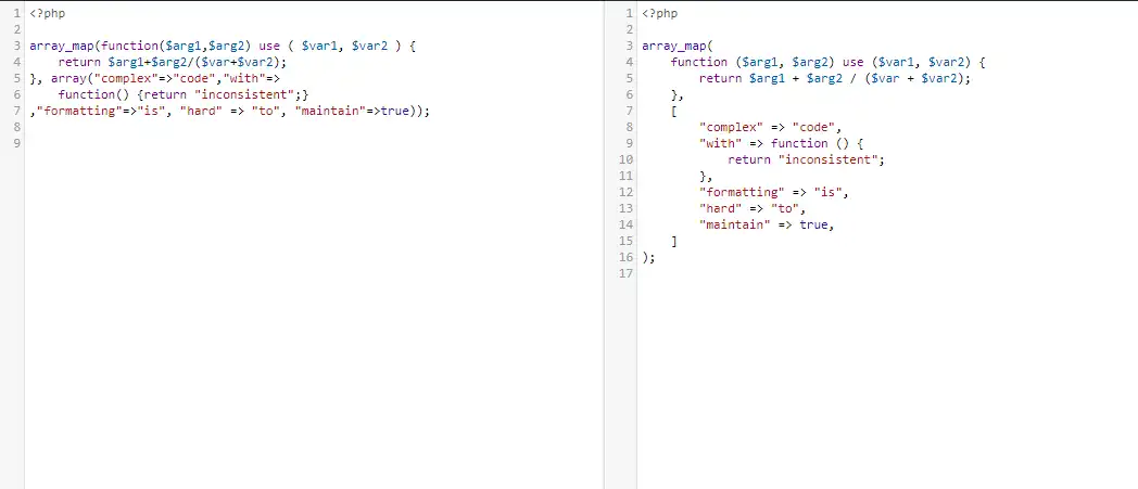 Download web tool or web app Prettier PHP Plugin