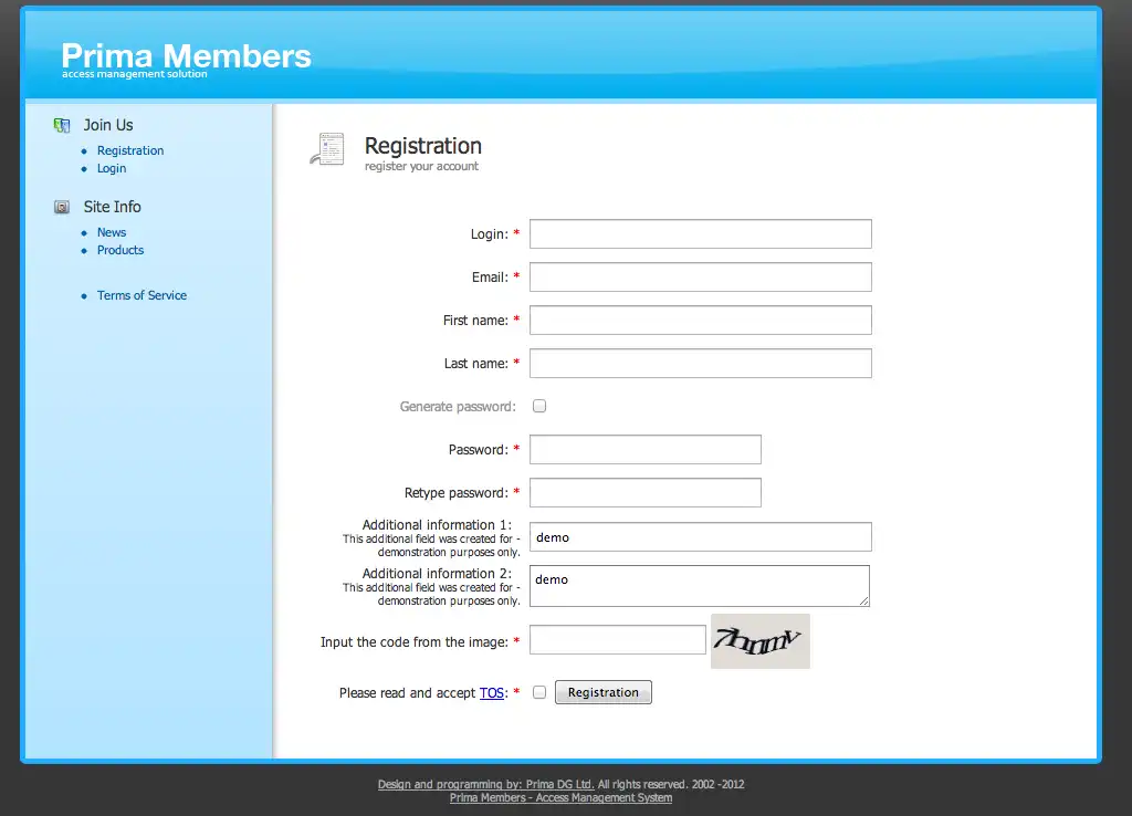 Download web tool or web app Prima Membership