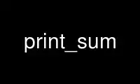 Run print_sum in OnWorks free hosting provider over Ubuntu Online, Fedora Online, Windows online emulator or MAC OS online emulator