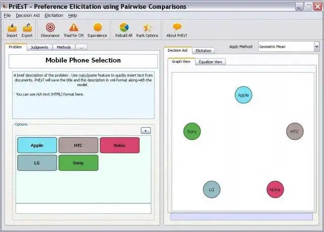 Download web tool or web app Priority Estimation Tool (AHP)