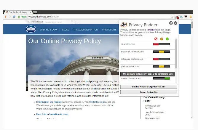 Download web tool or web app Privacy Badger