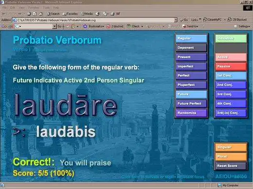 Download web tool or web app Probatio Verborum