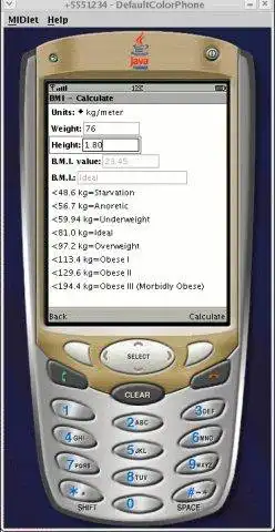 Download web tool or web app Program for calculating Body Mass Index to run in Linux online