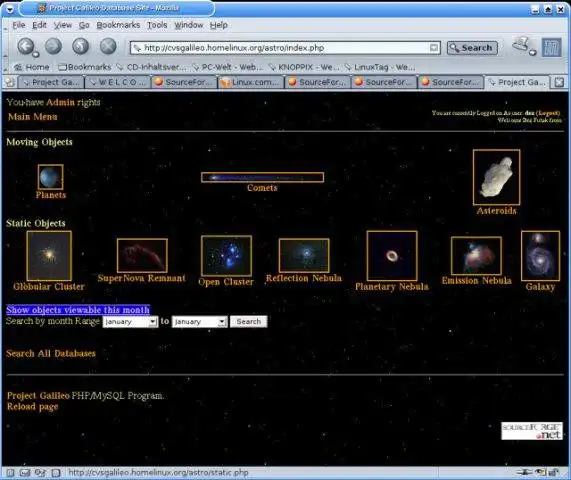 Download webtool of web-app ProjectGalileo om online in Linux te draaien