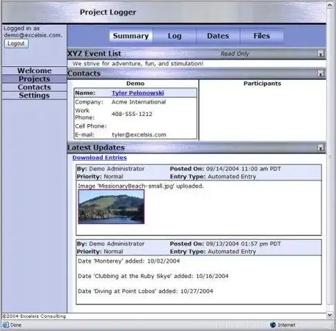 Download web tool or web app Project Logger