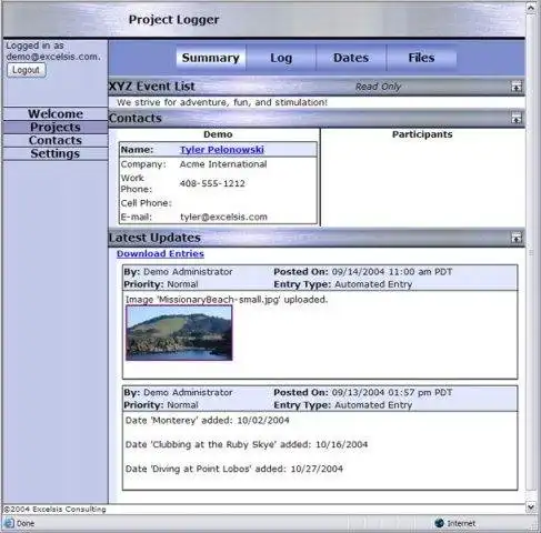 Download webtool of webapp Project Logger