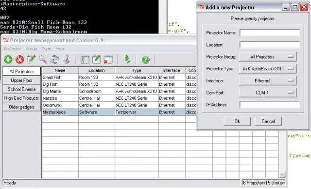 Download web tool or web app Projector Management and Control