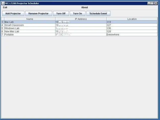 Download web tool or web app Projector Scheduler