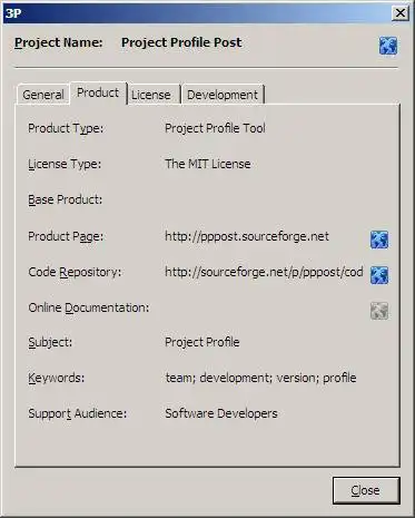 Download web tool or web app Project Profile Post