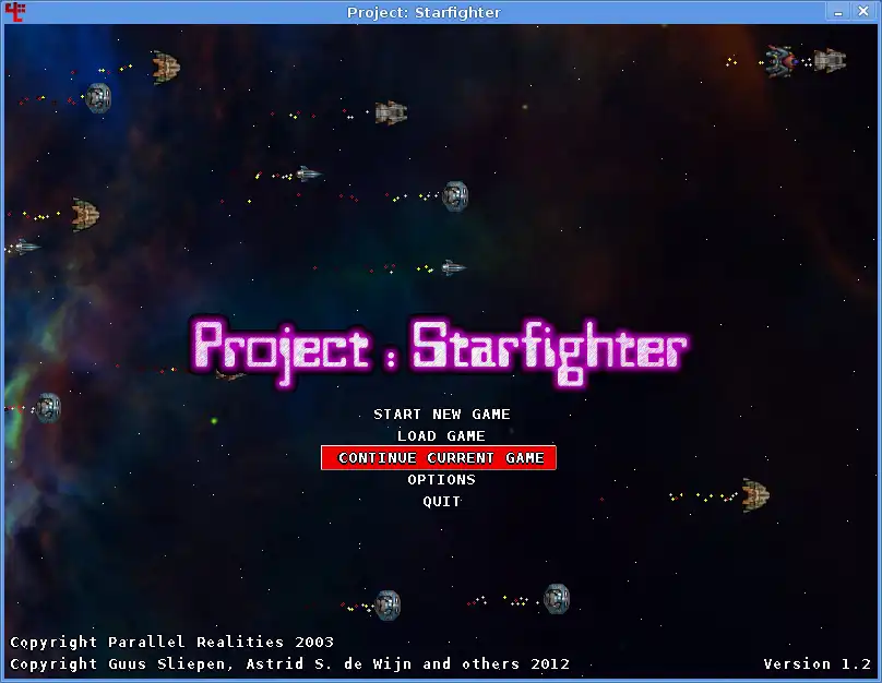 Unduh alat web atau aplikasi web Proyek: Starfighter untuk dijalankan di Linux online