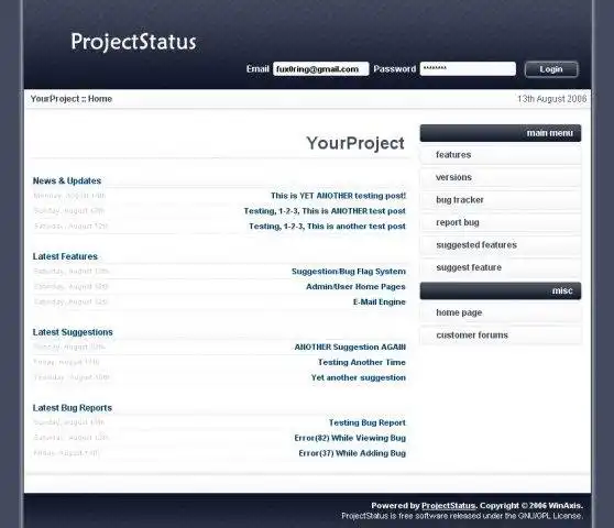 Download web tool or web app ProjectStatus