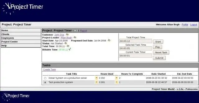 Download webtool of webapp Project Timer