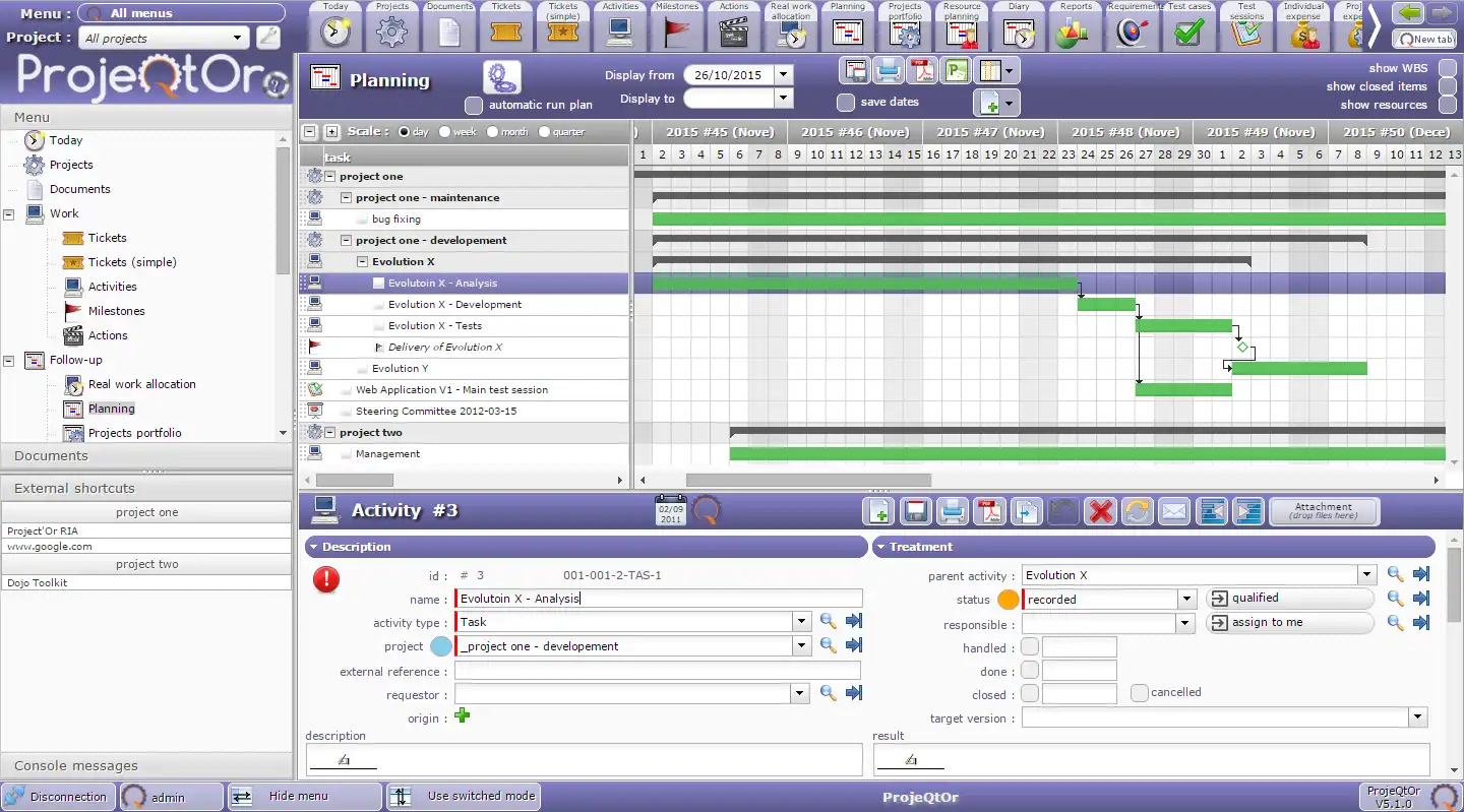 Download web tool or web app ProjeQtOr - Project Management Tool