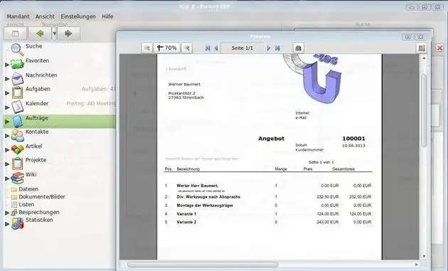 Web-Tool oder Web-App Promet-ERP herunterladen