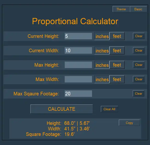 Download de webtool of webapp Proportionele rekenmachine