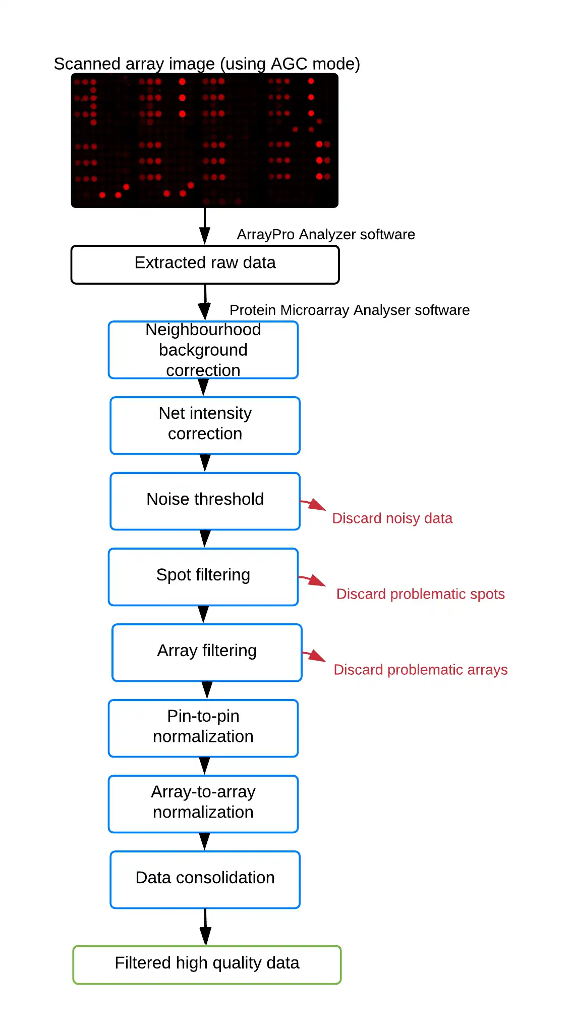 Laden Sie das Web-Tool oder die Web-App Protein Microarray Analyzer herunter