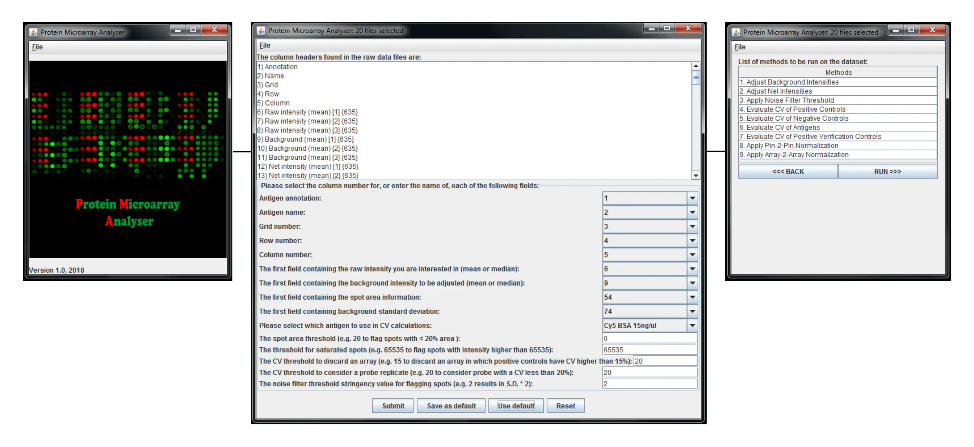 Laden Sie das Web-Tool oder die Web-App Protein Microarray Analyzer herunter