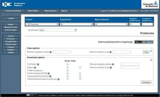 ดาวน์โหลดเครื่องมือเว็บหรือเว็บแอป ProteoConnections เพื่อทำงานใน Linux ออนไลน์