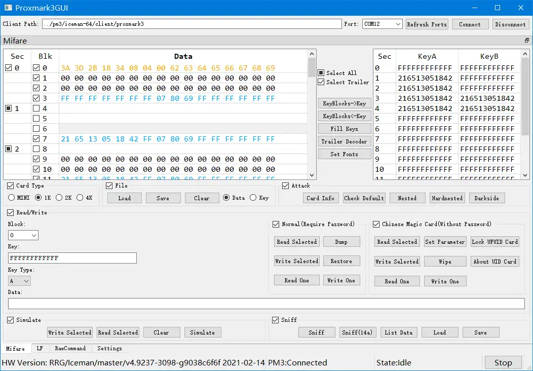 Download web tool or web app Proxmark3GUI