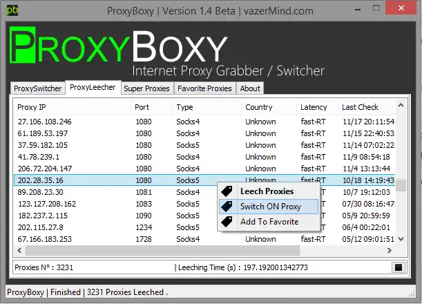 വെബ് ടൂൾ അല്ലെങ്കിൽ വെബ് ആപ്പ് ProxyBoxy ഡൗൺലോഡ് ചെയ്യുക