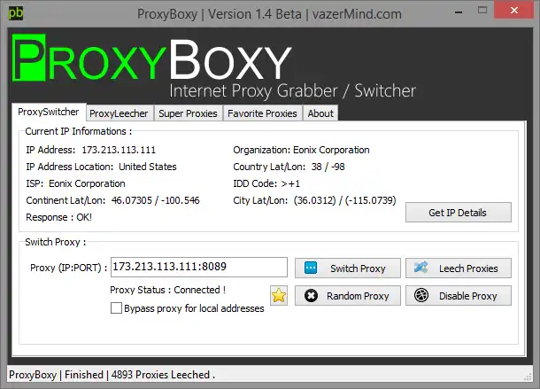 ابزار وب یا برنامه وب ProxyBoxy را دانلود کنید