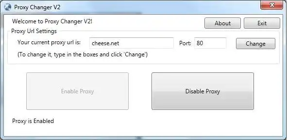Download web tool or web app Proxy Changer V2
