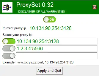 Download web tool or web app ProxySet