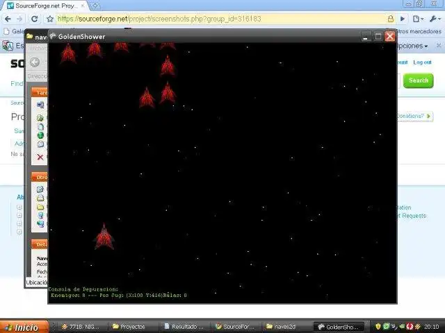 Download web tool or web app Proyecto Juego de Naves 2D to run in Linux online